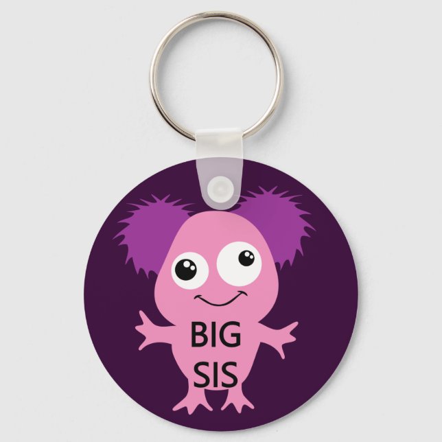 Porte-clés Grand Soeur Rose Monster (Recto)