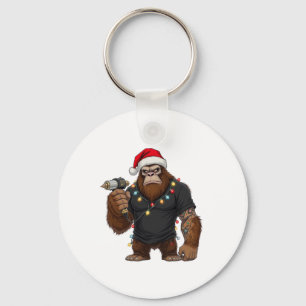 Porte-clés Grand tatouage de Bigfoot Sasquatch Noël