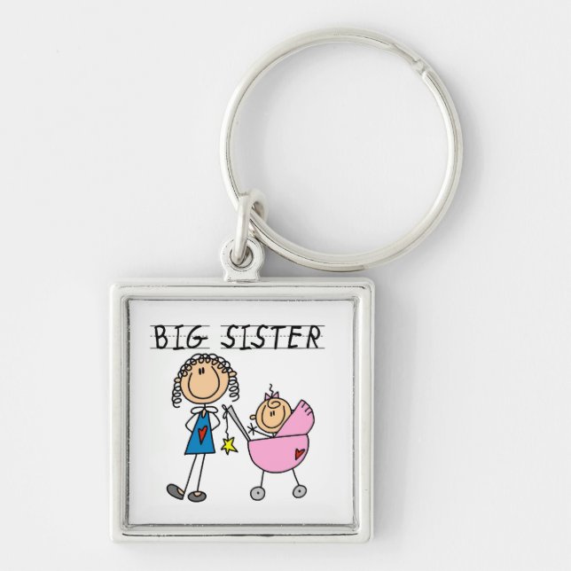Porte-clés Grande Soeur Avec Petits Cadeaux Soeurs (Devant)