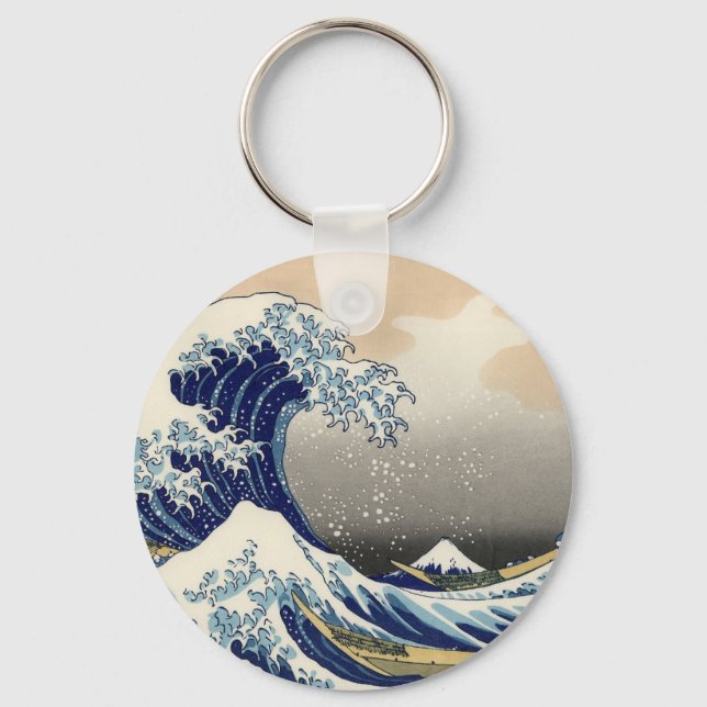 Porte-clés Grande vague Kanagawa peinture japonaise (Recto)