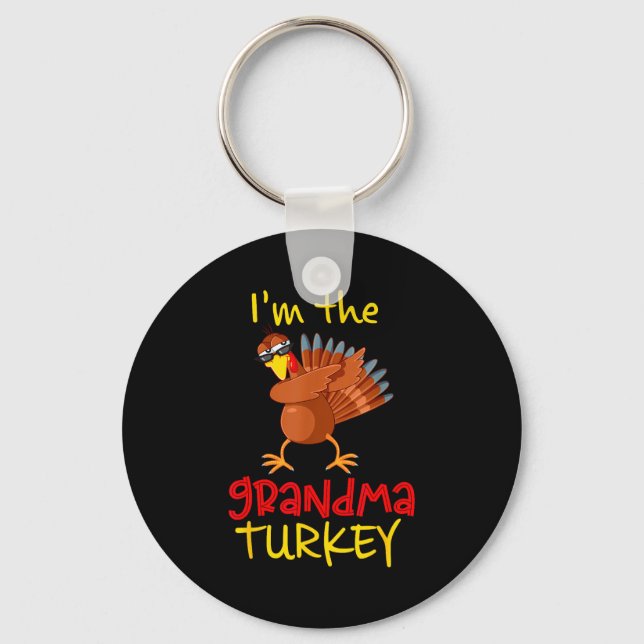 Porte-clés Grandma Turkey Matching Family Group Thanksgiving  (Recto)