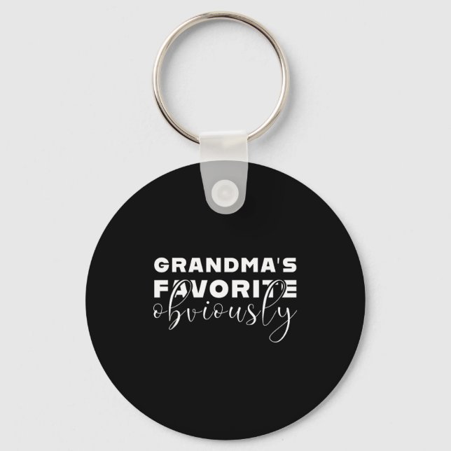 Porte-clés Grandma's Favorite T, Grandson Or Granddaughter  (Recto)