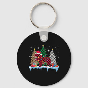 Porte-clés Grands Pyrénées Chien Arbre Lumières de Noël Fun X