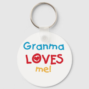 Porte-clés Granma aime mes t-shirts et cadeaux
