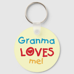 Porte-clés Granma aime mes t-shirts et cadeaux