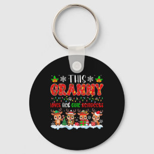 Porte-clés Granny aime ses mignons rennes Xmas Group Père Noë