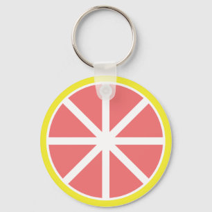 Porte-clés Grapefruit Slice Button Keychain