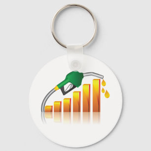 Porte-clés Graphique à barres de l'inflation due à la hausse 