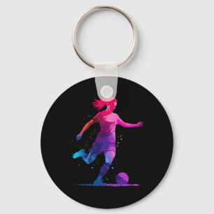 Porte-clés Graphique de football et football, pour filles fem
