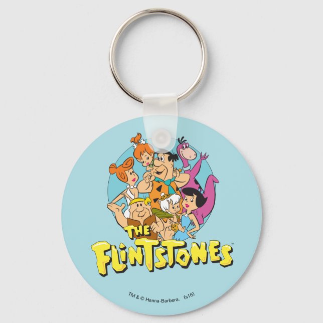 Porte-clés Graphique de la famille Pierrafeu et Roubles (Recto)