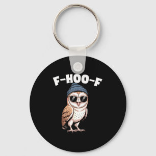 Porte-clés Graphique de mème d'oiseau drôle F-hoo-f 