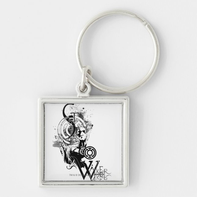 Porte-clés Graphique en lanterne bleue 2 (Devant)