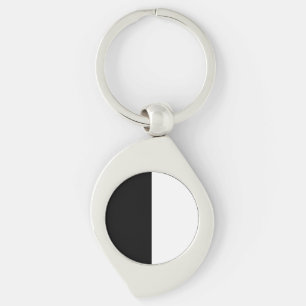 Porte-clés Graphique noir et blanc demi-et demi-image