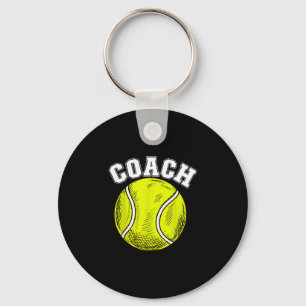 Porte-clés Graphisme balle de tennis Coach drôle de coach de