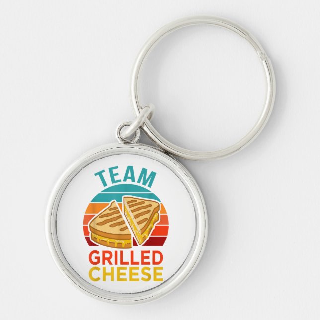Porte-clés Graphisme de l'amoureux du sandwich au fromage gri (Devant)