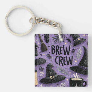 Porte-clés Graphisme de l'équipage de brasserie avec Casquett