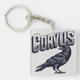 Porte-clés Graphisme de mascotte Corvus Raven