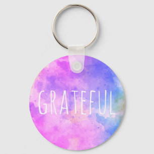 Porte-clés "Grateful" gratitude reminder minimalistic modern