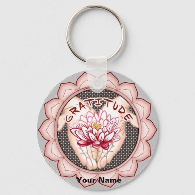 Porte-clés Gratitude Lotus porte - clé (Recto)