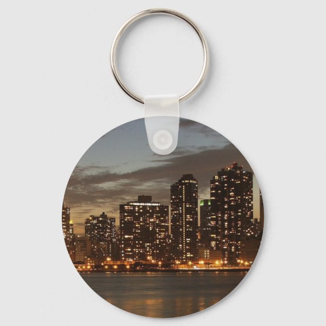 Porte-clés Gratte-ciel de Manhattan la nuit (Recto)