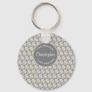 Porte-clés Gray Hamster, garçon personnalisé