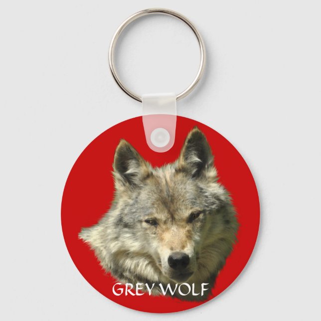Porte-clés GRAY WOLF Design Faune Art Key-Ring (Recto)