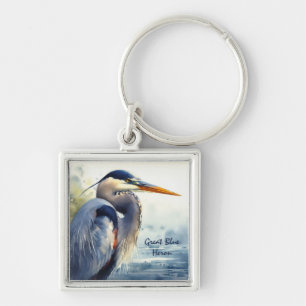 Porte-clés Great Blue Heron Faune Mer Terres Humides Oiseaux 