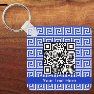 Porte-clés Grec Meander Carré Motif