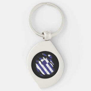Porte-clés Grèce déchiré le drapeau