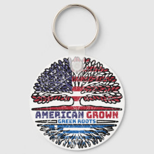 Porte-clés Greece Greek US American États-Unis Tree