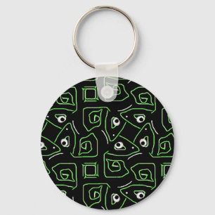 Porte-clés Green and black lizard pattern