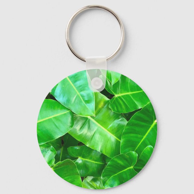 Porte-clés Green feuille Palm Leaf feuillage tropical jungle (Recto)