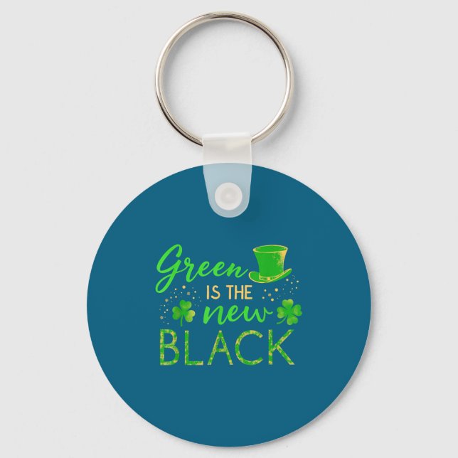 Porte-clés Green Is The New Black - St. Patrick’s Day Shamroc (Recto)