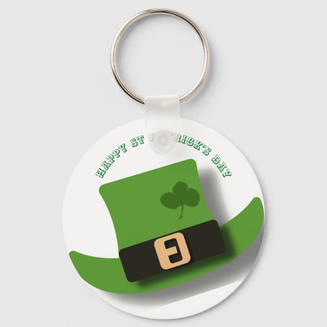 Porte-clés Green Leprechaun Casquette St Patrick’s Day (Recto)