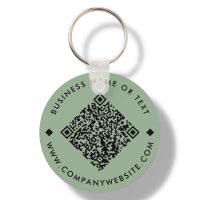 Green | Porte - clé de code QR personnalisé profes