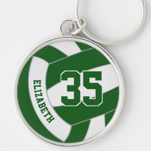 Porte-clés green white kids équipe couleurs personnalisées vo