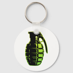 Porte-clés Grenade à main - vert