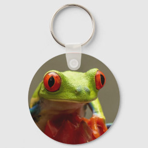 Porte-clés Grenouille à feuilles rouges du Costa Rica