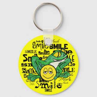 Porte-clés Grenouille avec sourire