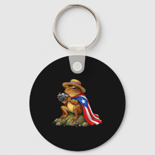 Porte-clés Grenouille Coqui Drôle Porto Rico Dessin