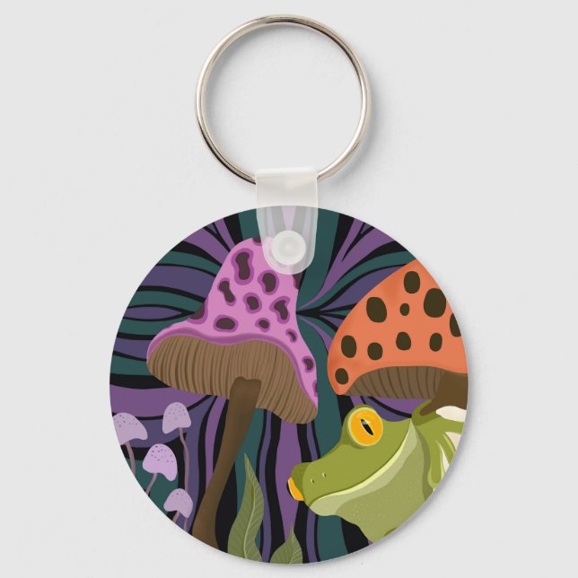 Porte-clés Grenouille Et Champignons Des Arbres Whims (Recto)