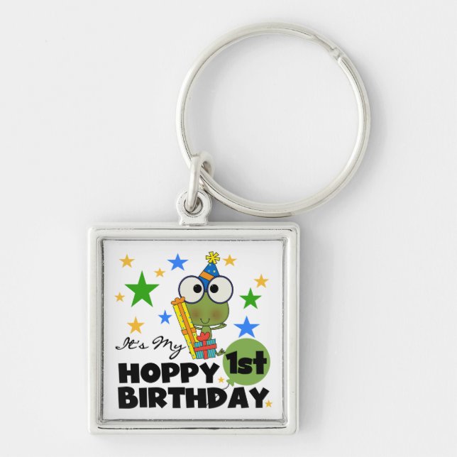 Porte-clés Grenouille Hoppy 1er Anniversaire T-shirts et cade (Devant)