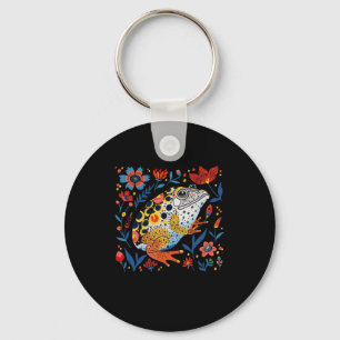 Porte-clés Grenouille Illustrée Whimsical Avec Bac Floral Vib