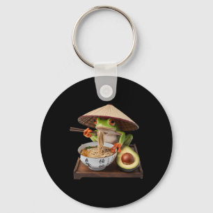 Porte-clés Grenouille Kawaii Manger Ramen nouilles japonaises