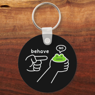 Porte-clés Grenouille malhonnête Mème de grenouille Se compor