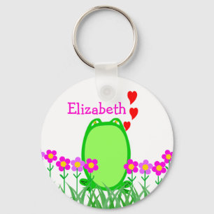 Porte-clés Grenouille personnalisée avec le nom