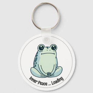 Porte-clés Grenouille Zen de Cartoon Chill, Grenouille Mignon