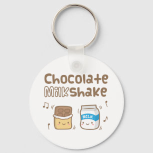 Porte-clés Griffonnage mignon de milkshake de chocolat pour