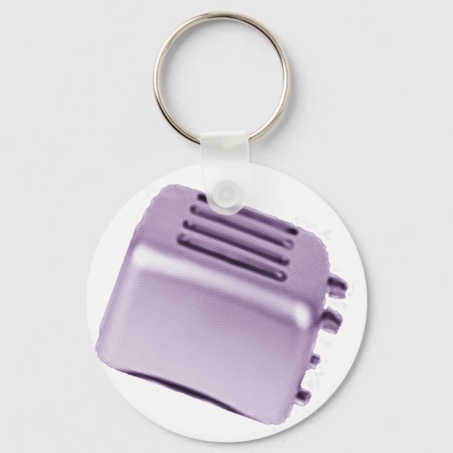 Porte-clés Grille-pain rétro - violet (Recto)