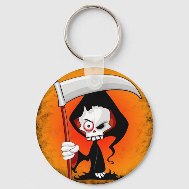 Porte-clés Grim Reaper Déplaisant Drôle Cartoon (Recto)